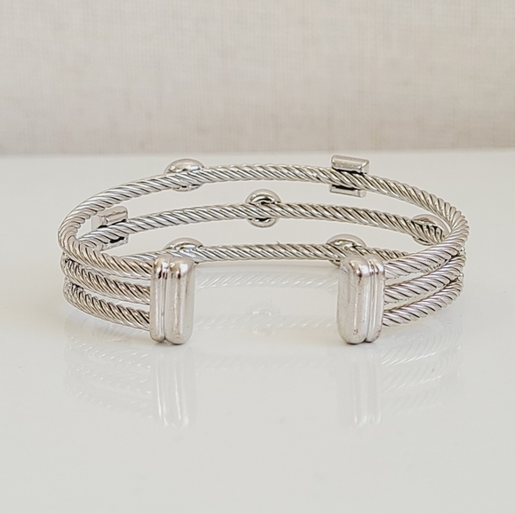 David Yurman Three Row Confetti Diamond Bracelet  - Picture 8 of 13